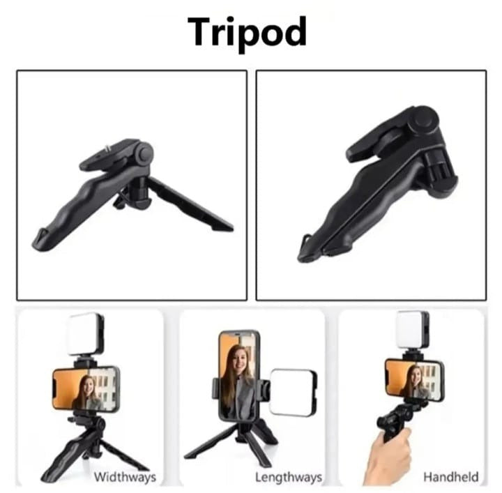 AY 49 All-in-One Video Creation Kit – Tripod, Microphone, LED Light, and Mobile Holder for Perfect Vlogs"