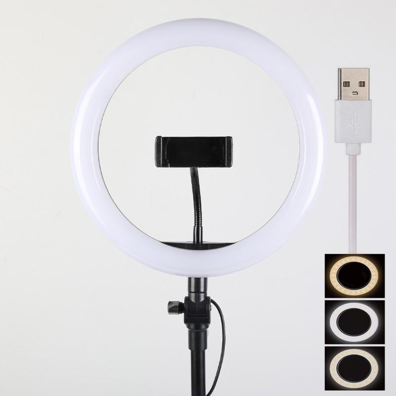 (STAND IS NOT INCLUDED) HOLA 26 CM 3 Modes Dimmable Ring Light Fill Light With Mobile holder live streaming 26CM Light