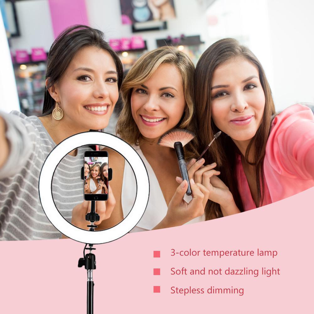 (STAND IS NOT INCLUDED) HOLA 26 CM 3 Modes Dimmable Ring Light Fill Light With Mobile holder live streaming 26CM Light